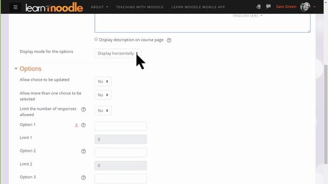 Choice  Allow Voting  Learn Moodle 3 2