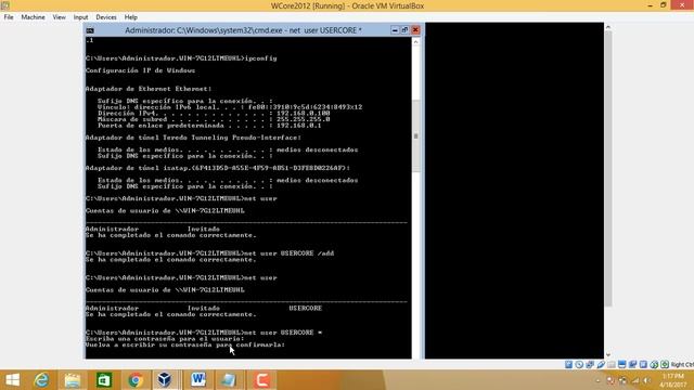 Configuración Windows Server 2012 en Modo Core смотреть онлайн