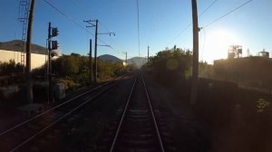 Поездка в кабине локомотива в туман. Видео для засыпание под стук колес