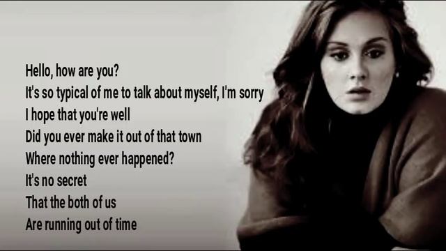 Adele Hello lyrics смотреть онлайн