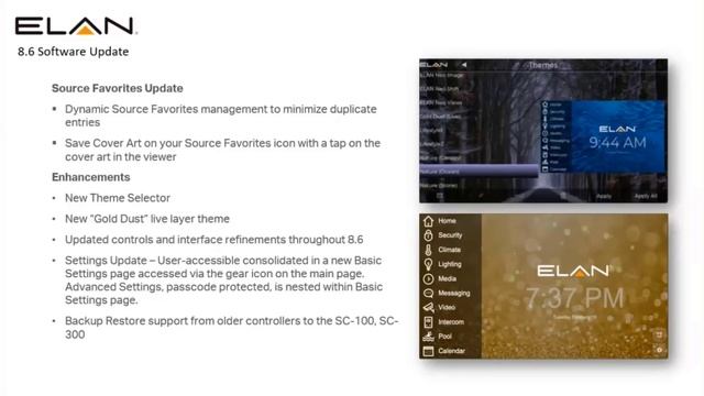 Webinar: What’s New for ELAN System Control Platform and 8.6 Software Release смотреть онлайн