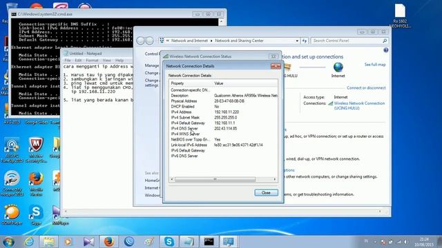 tutorial ganti ip windows 7 pake wifi смотреть онлайн
