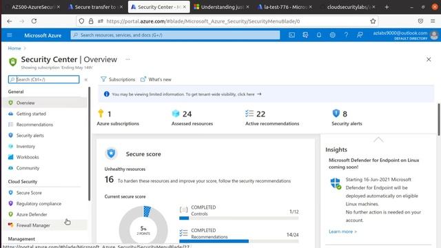 AZ500 Azure Security Technologies Lab 14: Azure Security Center - Hands on Lab from Github смотреть онлайн
