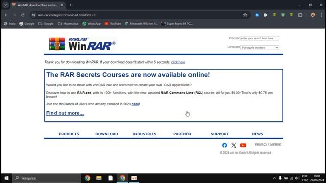 Tutorial - Como baixar e instalar o WinRAR de forma legal e gratuita?! смотреть онлайн