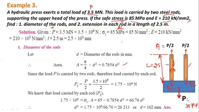 JNTUK R19 II ME Sem 2 DMM 1 Lecture 4 stress and strain problems смотреть онлайн