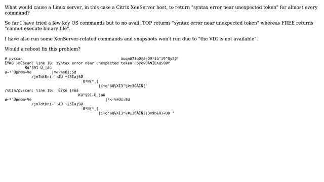 Linux - every command fails to execute смотреть онлайн