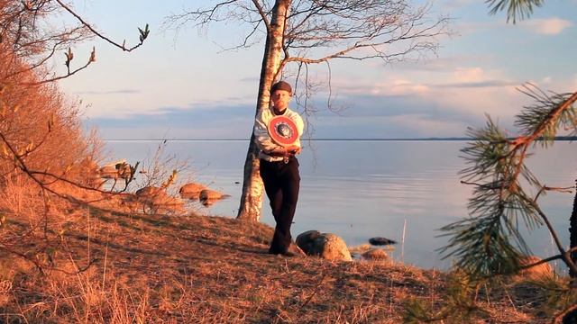 Свободная разминка сабля баклер. Силуэт