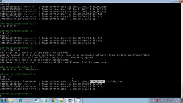 Unix shell scripting Hard link Soft or Symbolic link смотреть онлайн