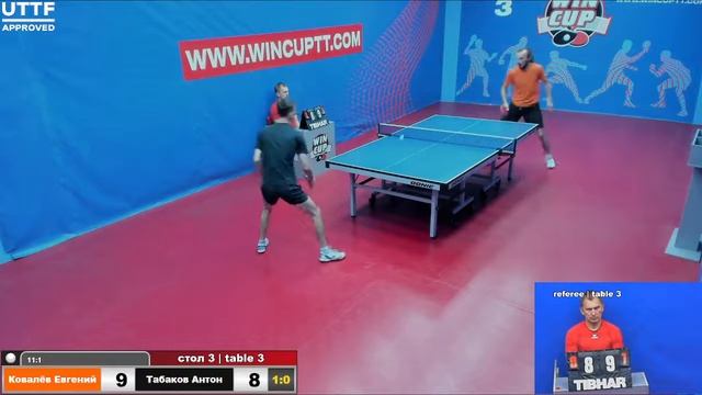 Ковалёв Евгений 3-0 Табаков Антон Восток 3 WINCUP 08.09.21 ПрямаяТрансляция Зал 3 смотреть онлайн