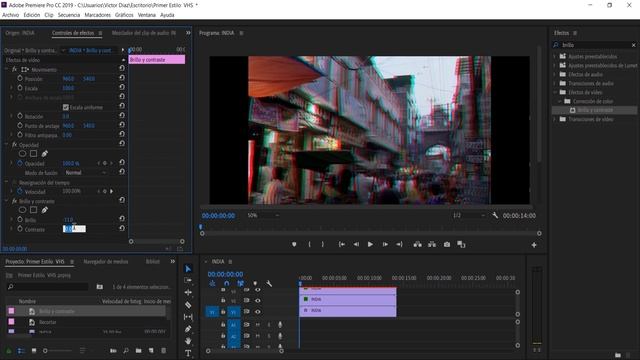 Como Hacer El Efecto VHS Retro En Premiere Pro CC ( Sin Plugins) | Estilo 1