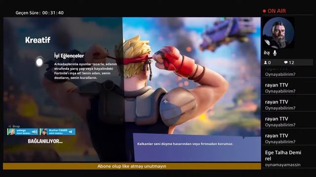 FORTNITE canlı yayını uc gel beraber oynayalım смотреть онлайн