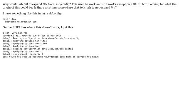 Why would ssh fail to expand %h variable in .ssh/config? (2 Solutions!!) смотреть онлайн