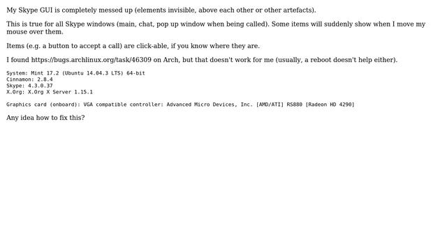 Unix & Linux: Skype GUI messed up - Mint 17 (Ubuntu 14.04 LTS) and Skype 4.3 смотреть онлайн