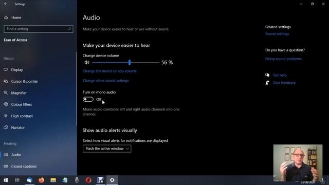 How to change the audio settings in Windows 10 Ease of Access смотреть онлайн