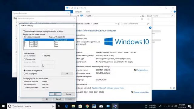 How to Increase Virtual Memory in Windows 7/8/10 смотреть онлайн