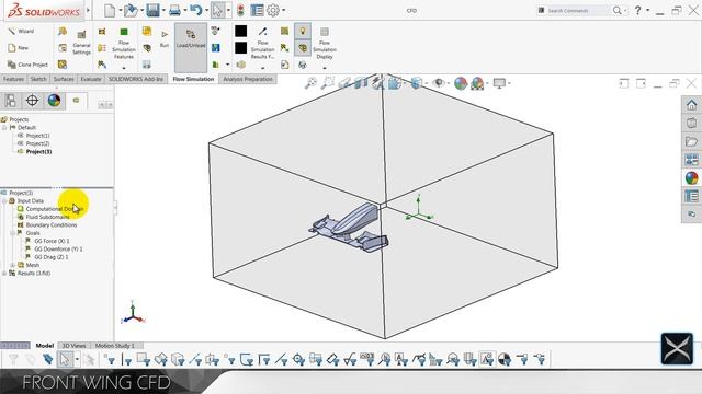 SOLIDWORKS FLOW SIMULATION - FORMULA 1 FRONT WING CFD смотреть онлайн