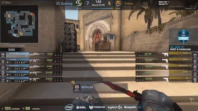 CS:GO - SK Gaming Vs. Fnatic I BO1 - R4 I ESL One Köln