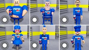 ВСЕ ПЕПСИ MORPH BARRY Roblox в BARRY'S PRISON RUN! OBBY в РОБЛОКС