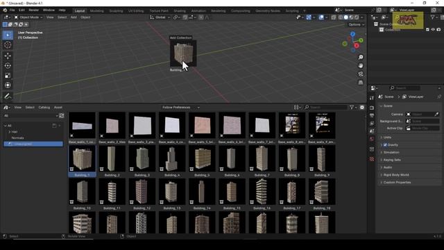 Editing Buildings Asset Pack Blender : Create Realistic Building in Blender смотреть онлайн