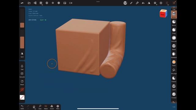 Cloth Material and Brush Choice - Clothing Sculpting Tips Part 2 | 40 seconds | Nomad Sculpt смотреть онлайн