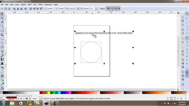 Digistart Video Tutorial: Part 2 -Circular text in Inkscape.mp4 смотреть онлайн