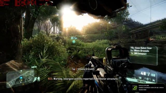 Crysis 3 na EVGA GTX 960 SC e i5 3450 смотреть онлайн
