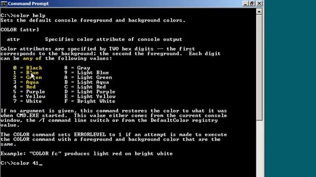 Windows CLI Change Command Prompt Background and Text Color смотреть онлайн