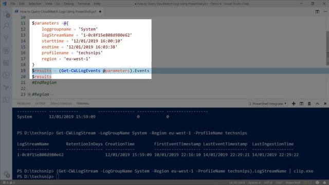How to Query CloudWatch Logs Using PowerShell смотреть онлайн