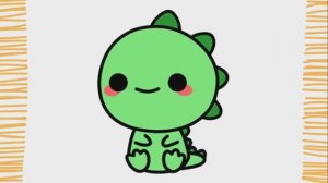 Как нарисовать ДИНОЗАВРА KAWAII I шаг за шагом