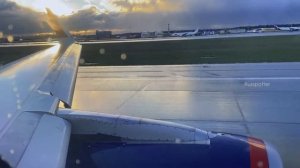 Взлет в штормовую погоду из Шереметьево Аэрофлот. Airbus A320