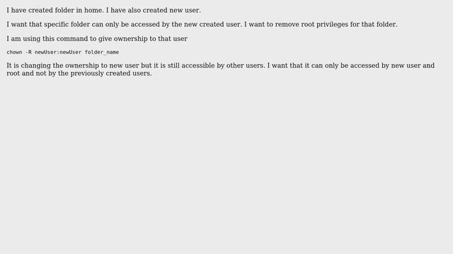 Unix & Linux: Remove user permission for specific folder смотреть онлайн