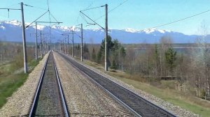 Вид из последнего вагона поезда - поездка на поезде в Сибири | Путешествие