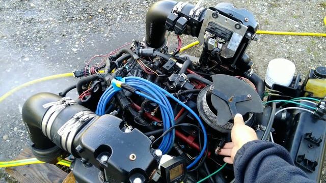 Mercruiser 350 MAG MPI first running after rebuilding. смотреть онлайн