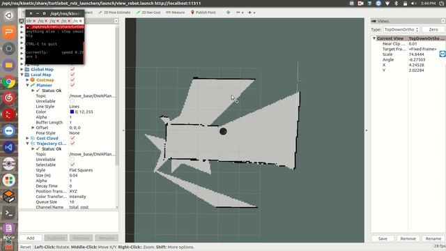 Mapping in Gazebo, minimumScore = 200 смотреть онлайн