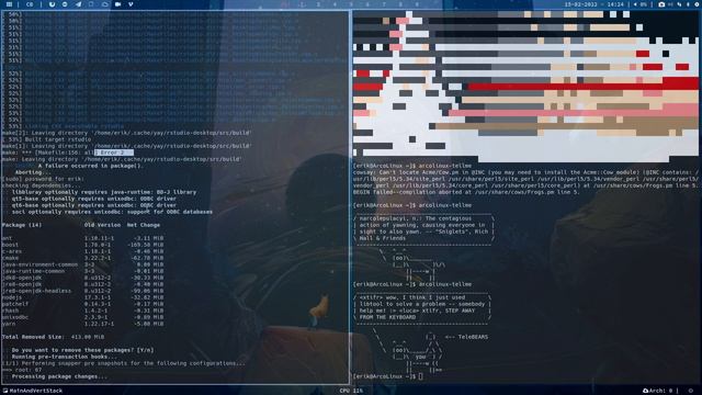 ArcoLinux : 2633 What if a package from AUR can not be built? - rstudio смотреть онлайн