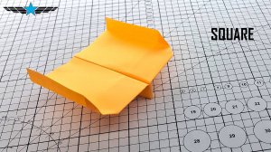 Квадратный самолет оригами, который летает далеко!