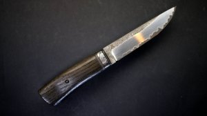 ПАРЕНСКИЙ нож. Быстрорез Р18, мокумэ, мореный дуб 1500 лет.