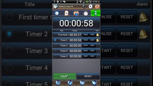 Alarm Plus Millenium for Android Phone, Timers & Stopwatch, how to use them смотреть онлайн