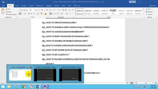 02 BASIC CONFIGURATION OF DOMAIN USER IN WINDOWS SERVER 2012R2 IN HINDI PART 2 смотреть онлайн