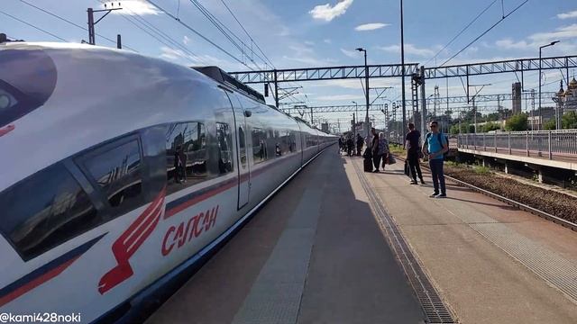 10000►Электропоезд ЭВС1-06 «Сапсан» пролетает станцию Тверь смотреть онлайн