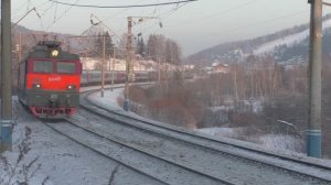 Поезда России зимой в мороз на Транссибе | Железная дорога в Сибири