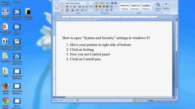 How to open System and Security settings in windows 8 смотреть онлайн
