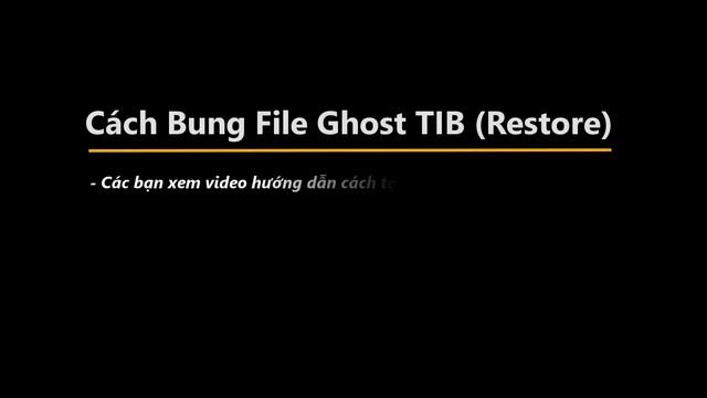 Hướng Dẫn Cách Tạo Và Bung File Ghost TIB Bằng Acronis True Image 2020 смотреть онлайн