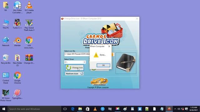 How To Change Drive icon in windows 7/8/10 Urdu/Hindi storage drive icon kaise change kare desktop смотреть онлайн