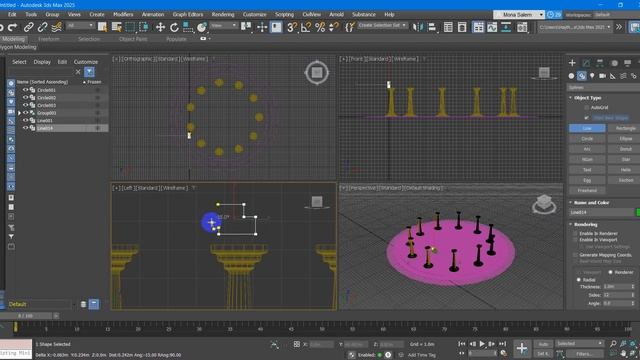 Using Lath, Extrude and Bend in 3ds Max смотреть онлайн
