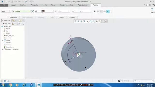 HELICAL GEAR IN CREO 4.0/2.0/3.0 смотреть онлайн