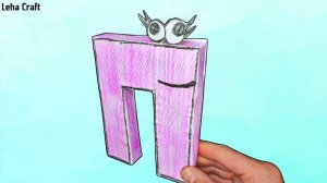 Оригами Русский Алфавит Лор буква П / Паперкрафт буквы П из бумаги / Поделки из бумаги 3Д