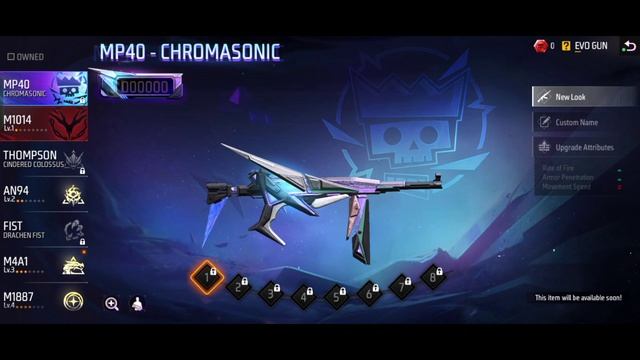 How To Upgrade MP40 - Chromasonic With Univarsal Token In Free Fire | Upgrade All Evo Gun Free Fire смотреть онлайн