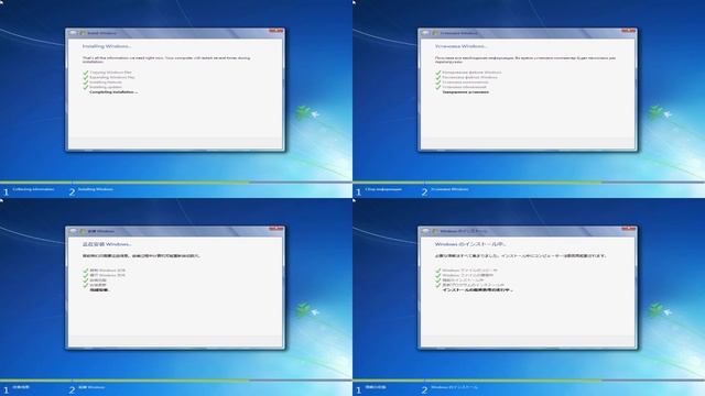 [실사/4분할] Windows 7 5개 국어 버전 설치하기! (KO, EN, RU, CH, JP) Windows 7 multi language Install. смотреть онлайн