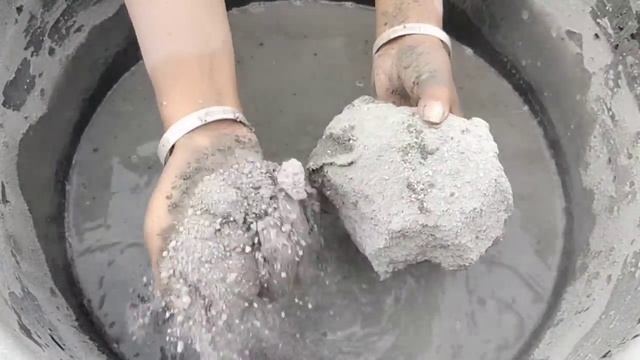 Super Soft Dusty Sand Cement With White Grainy Concrete  Dry 💦 Crumbling ||ASMR|| @asasmr